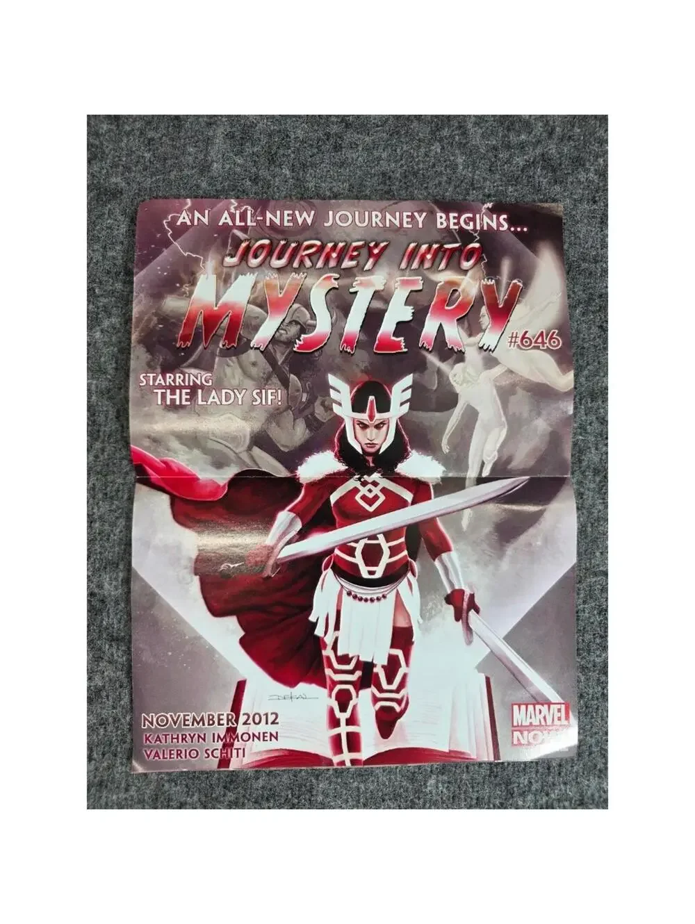 2012 Marvel Journey Into Mystery #646 Lady Sif Comic Promo Poster